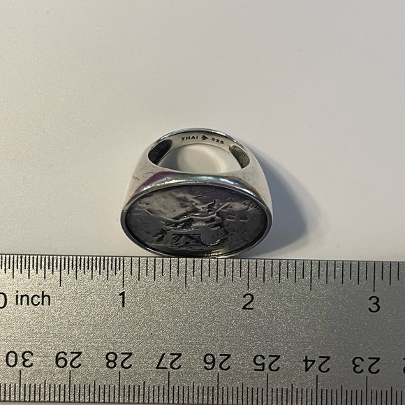 Silpada Sterling Silver Roman Coin Statement Ring R1901 BNIB Size 7 - Picture 13 of 14